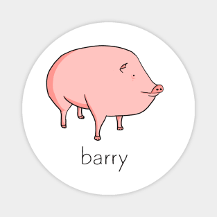 Silly pig barry Magnet